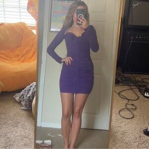 NWOT Oh Polly Purple corset mini dress
